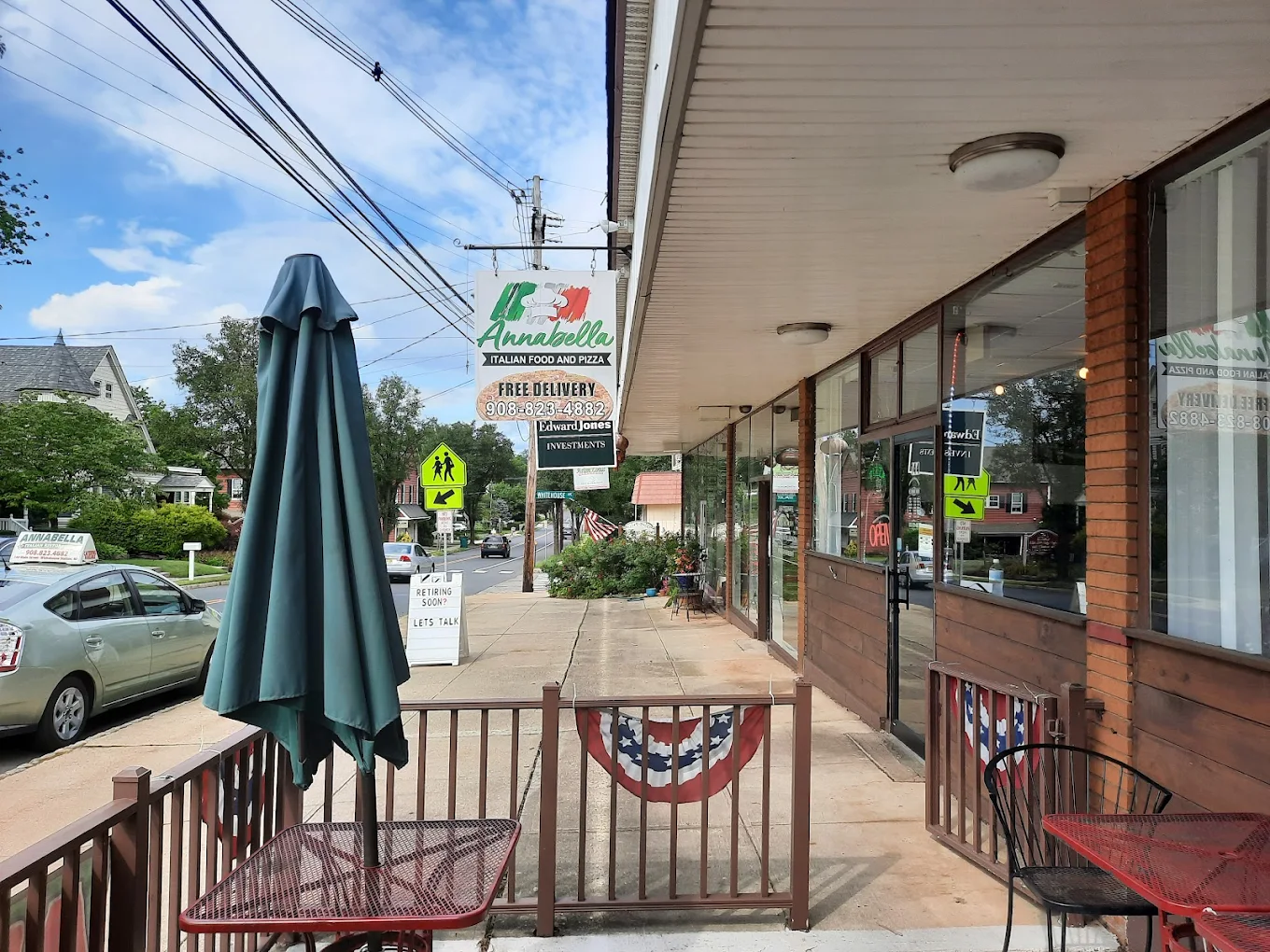 Annabella Italian Restaurant storefront on Main Street, White House Station New Jersey
